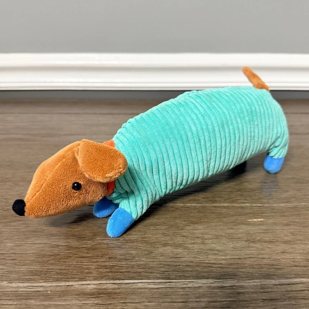 Manhattan Toy Teal Corduroy Space Dachshund Wiener Dog‎ Plush